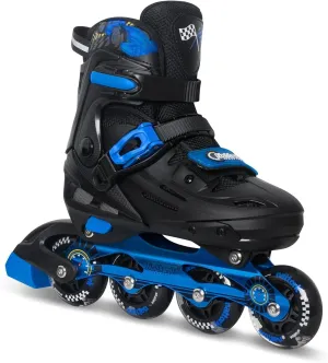 Nattork Kids Inline Skates Adjustable Light up Wheels Blades Roller for Boys Girls- TeenYouth Age 6-12 - Cool Racing Car Decorations Indoor Outdoor Birthday Gift for Son and Grandson