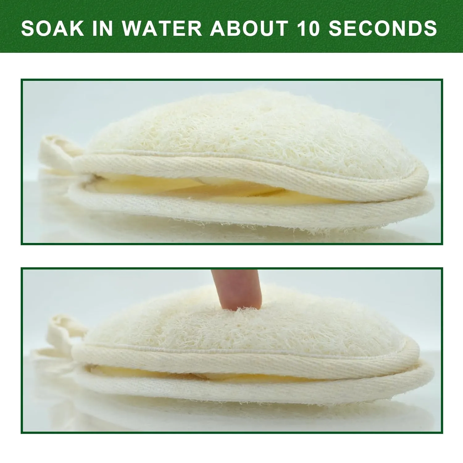 Natural Loofah Exfoliating Body Scrubber, Made with Natural Shower Loofah Sponge for Men and Women’s SPA - Pack of 6 Exfoliating Loofah Sponge Package,Perfect for Bath Shower