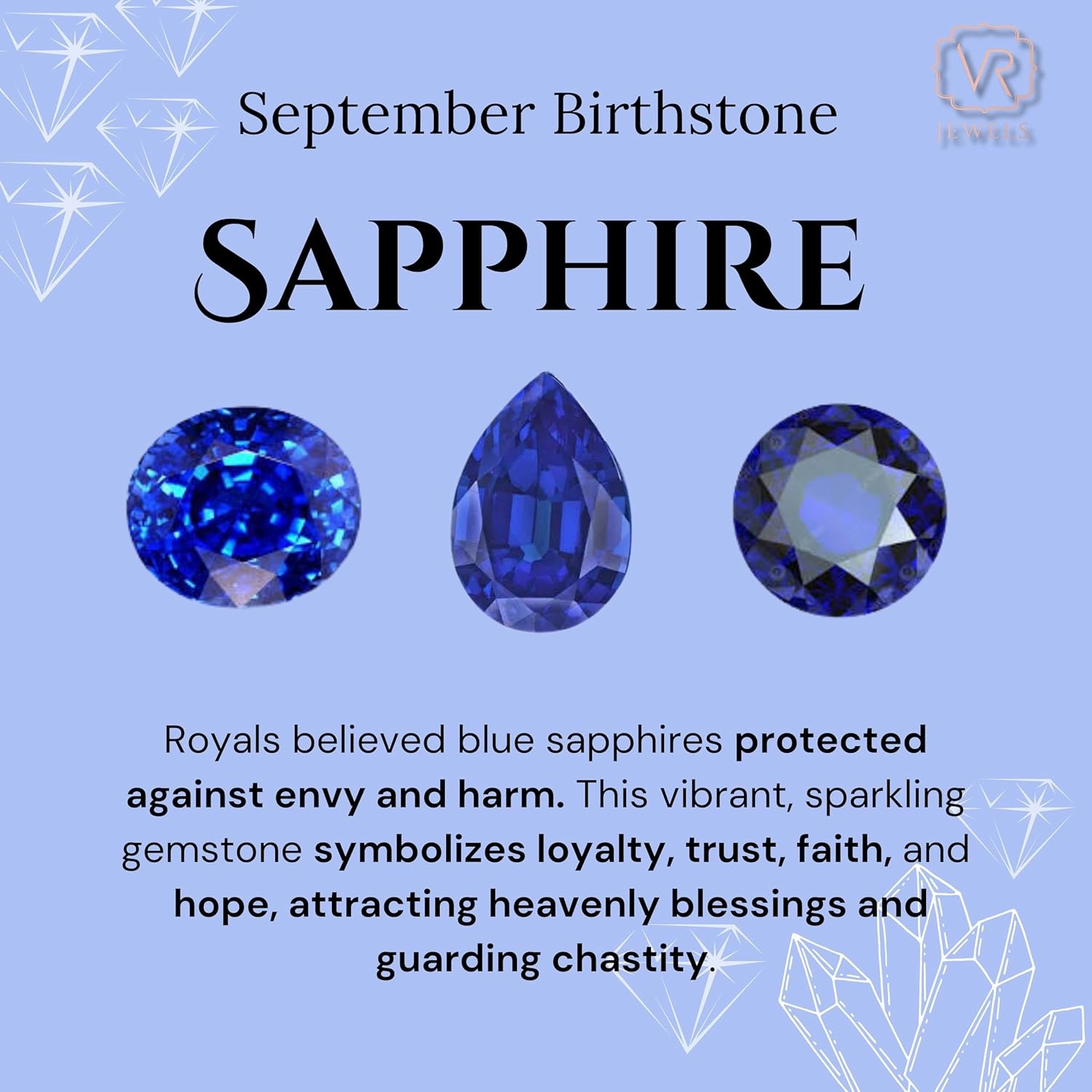 Natural Blue Sapphire with Diamond Solitaire Ring for Women in 18K White Gold, September Birthstone Jewellery Gift for Her, Birthday, Engagement, Wedding, Anniversary