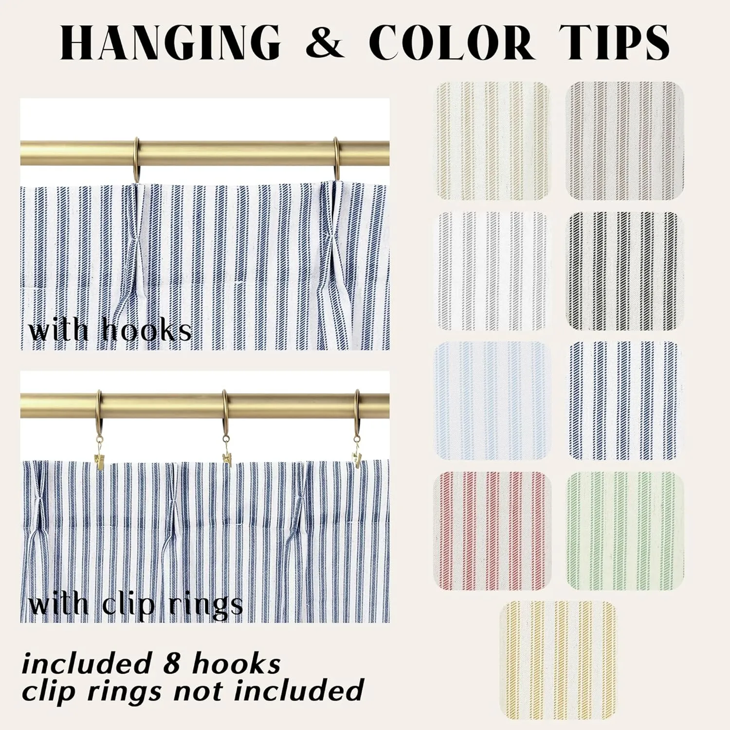 Navy Blue Kitchen Curtains,Ticking Stripe Cafe White Farmhouse 24 Inch Length Linen Sheer Ocean Nautical Curtains for Bathroom Window