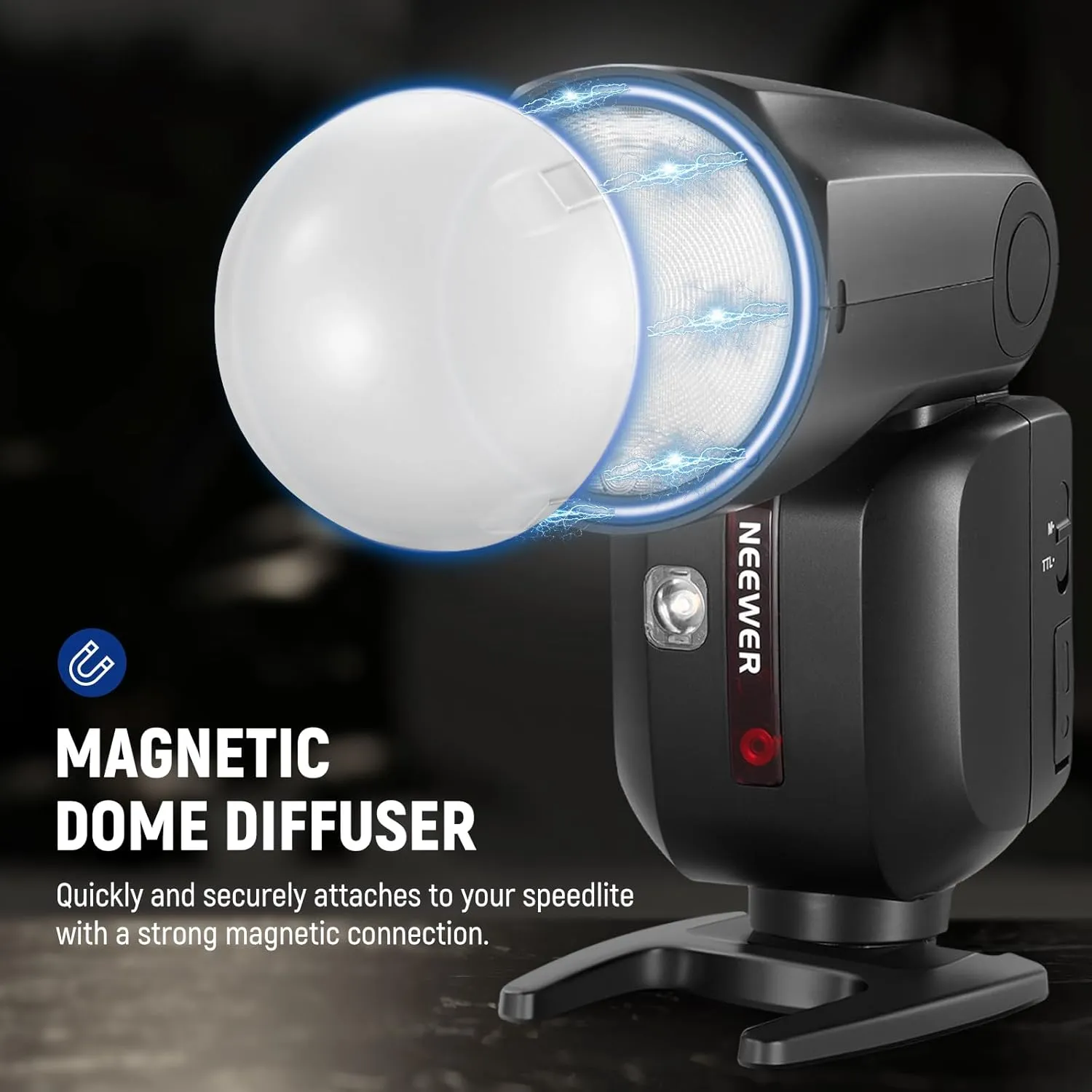 NEEWER Z2-S 2.4G TTL Round Head Flash Speedlite Compatible with Sony Cameras, 76Ws 1/8000s HSS with Diffuser, 2 Modeling Lamps, Upgraded UI, TTL/M Toggle Key, 3000mAh Battery, 600 Full Power Flash