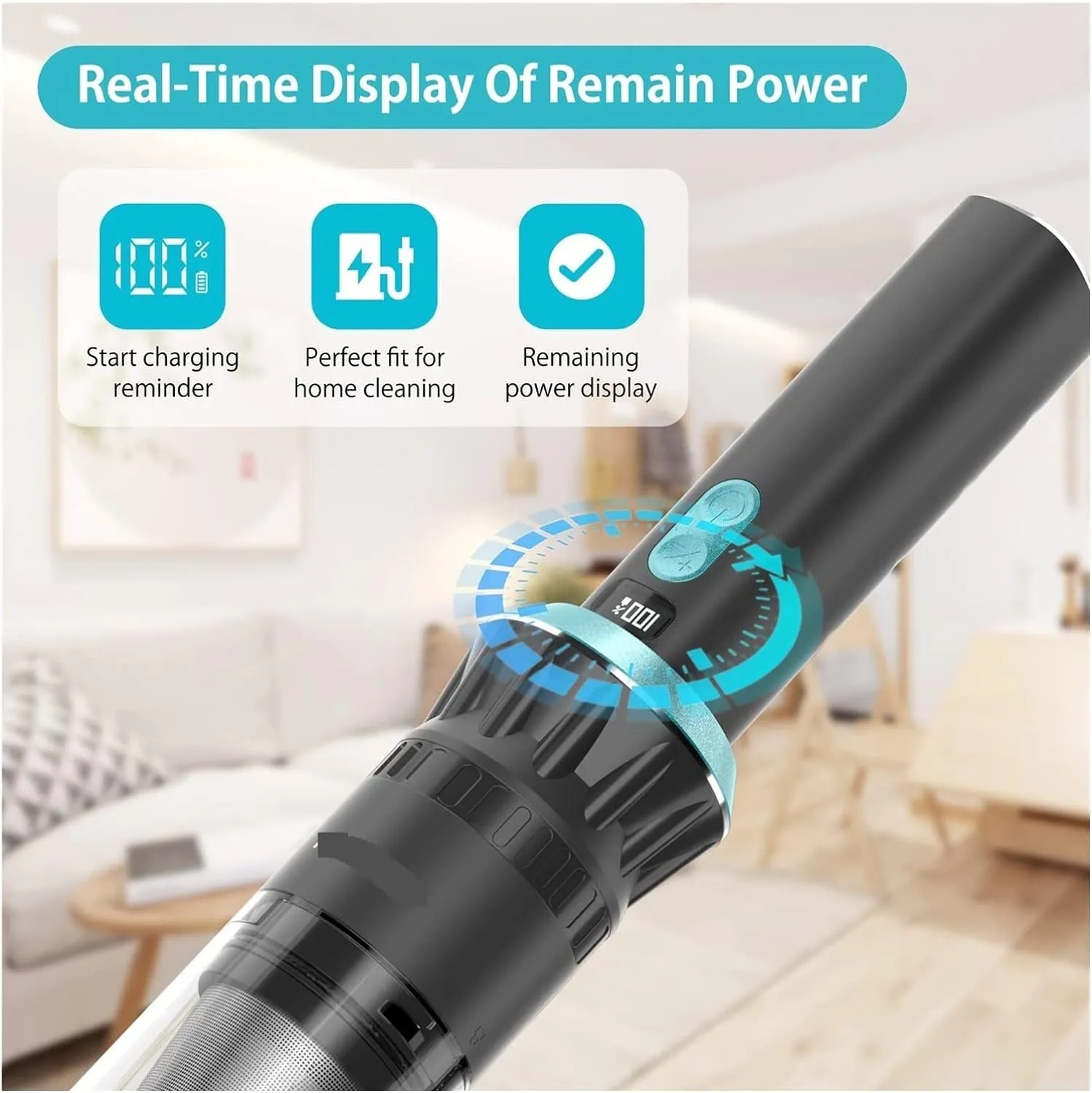 NEW PRETTYCARE 18Kpa Handheld Vacuum Cordless, Powerful Suction Home/Auto Vacuum Cleaner with LED Display, Charging Dock, 1.3 lbs Lightweight Mini Car Vacuum Cordless Rechargeable for Car, Home, Pet Hair