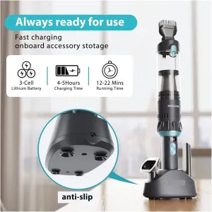 NEW PRETTYCARE 18Kpa Handheld Vacuum Cordless, Powerful Suction Home/Auto Vacuum Cleaner with LED Display, Charging Dock, 1.3 lbs Lightweight Mini Car Vacuum Cordless Rechargeable for Car, Home, Pet Hair