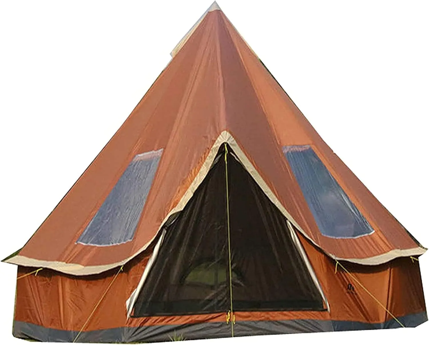 NIEH Pyramid Round Bell Tent, 210D Oxford Glamping Yurt Tent, 4 Season Portable Outdoor Camping Tent, for Large Groups Families Camping Hunting & Outfitters, for 5-8 People Family