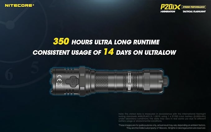 Nitecore P20iX Tactical Flashlight, 4000 Lumen USB-C Rechargeable High Lumen Super Bright with LumenTac Organizer