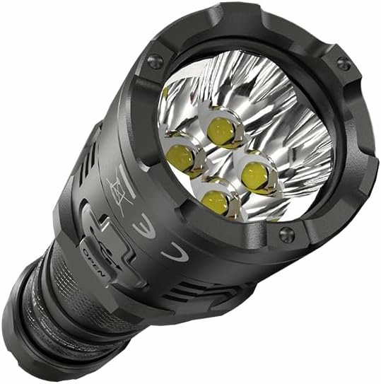 Nitecore P20iX Tactical Flashlight, 4000 Lumen USB-C Rechargeable High Lumen Super Bright with LumenTac Organizer