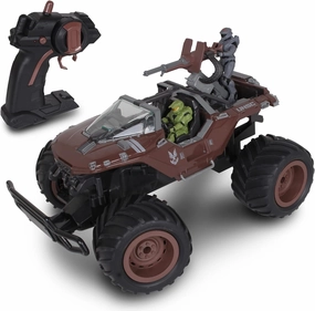 NKOK Halo Infinite RC: UNSC Warthog Mud Hog - Stunt Performing, Master Chief & Spartan, 2.4 GHz Radio Control Vehicle