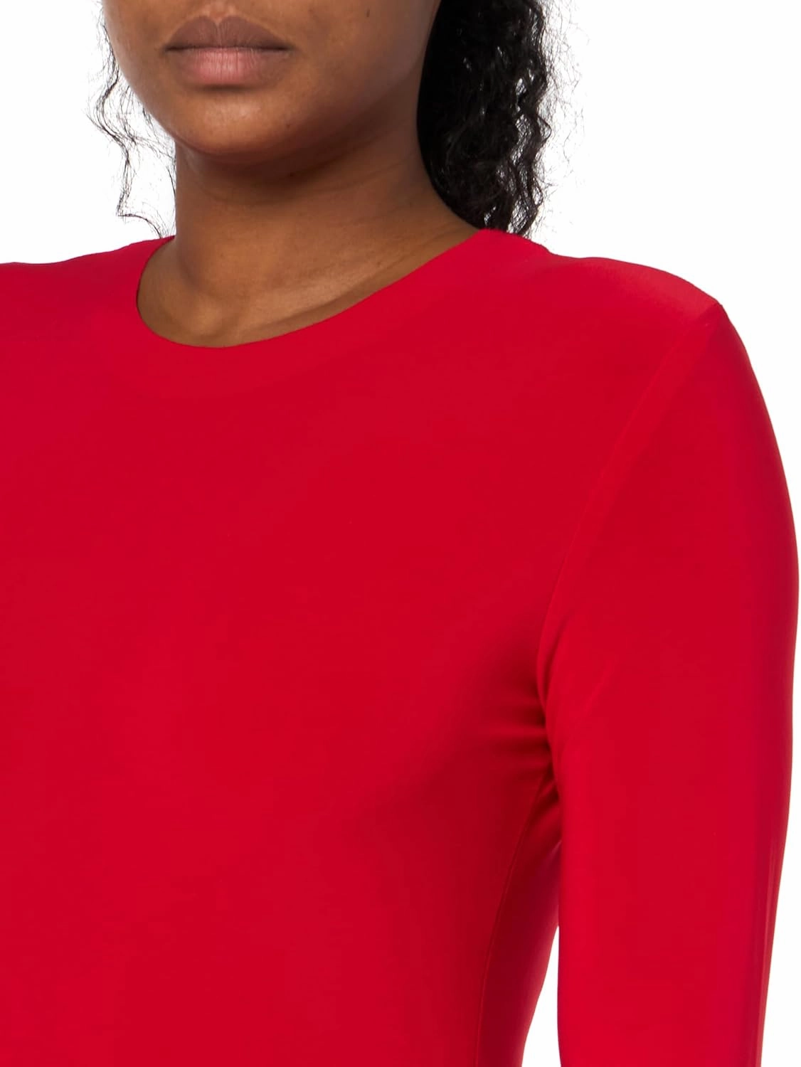 Norma Kamali Women's Long Sleeve Crewneck Mini Dress