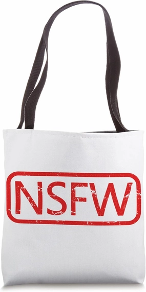 NSFW Sexy Allusion Stamp Funny Word Game Sayings Cool Tote Bag