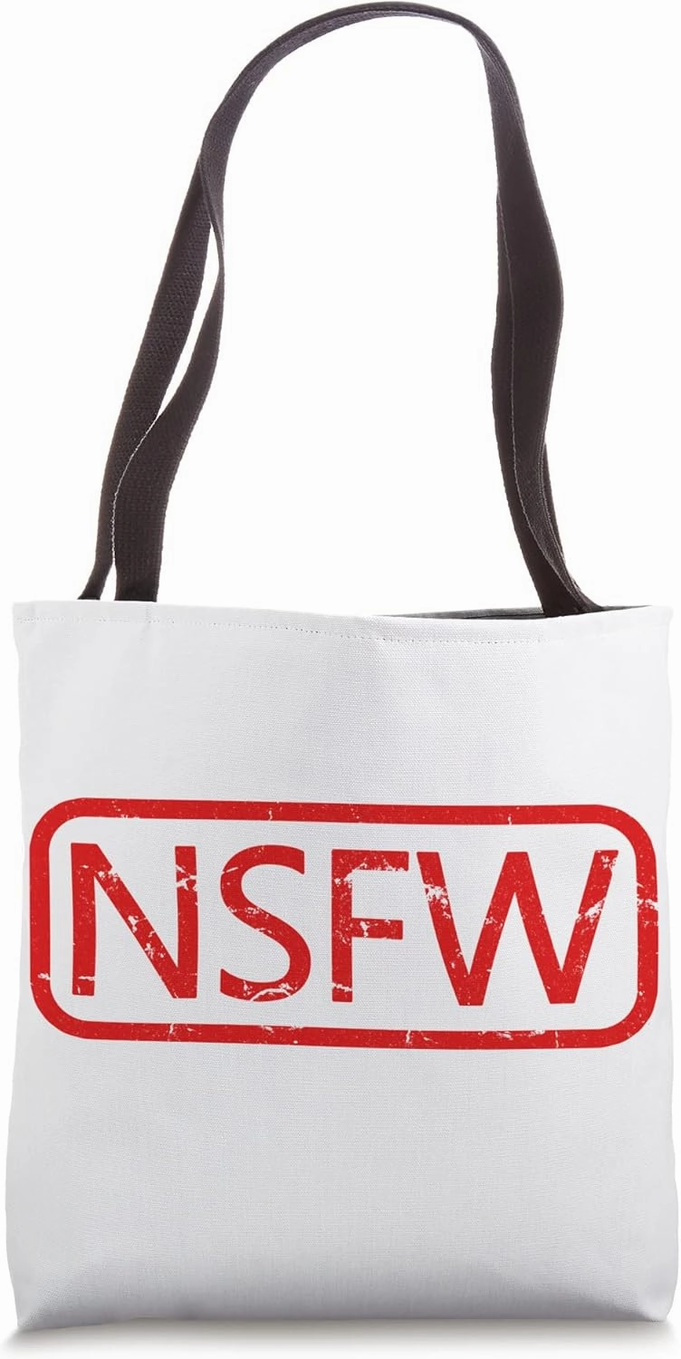 NSFW Sexy Allusion Stamp Funny Word Game Sayings Cool Tote Bag