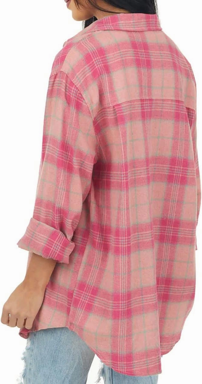 NUOREEL Women Corduroy Shirts Casual Long Sleeve Button Down Blouses Top