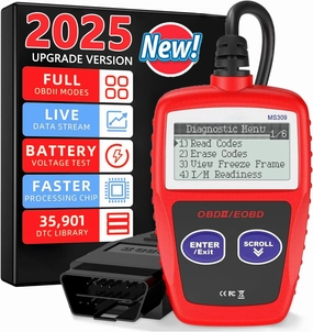 OBD2 Scanner Car Code Reader MS309 Universal Car Engine Fault Code Reader, Enhanced Check Engine Fault Professional OBDII CAN Diagnostic Scan Tool for All Vehicles After 1996【2025 New Upgraded 】