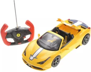 Officially Licensed Ferrari 458 Speciale A Electric RC Car 1:14 Scale Color Yellow with Light Flashing When Horn