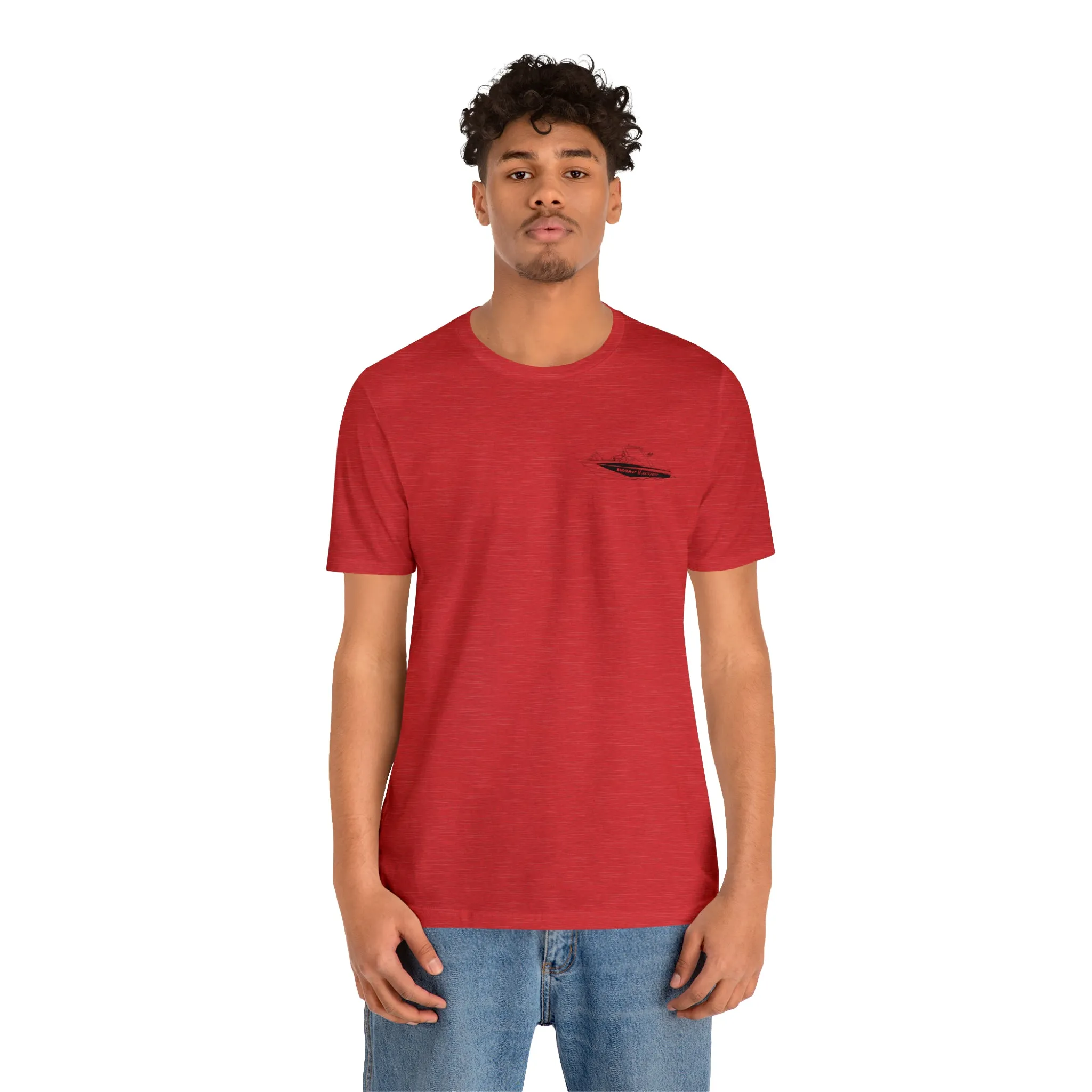 Okauchee Lake, Malibu Wakesetter - Unisex Lightweight Short Sleeve Tee