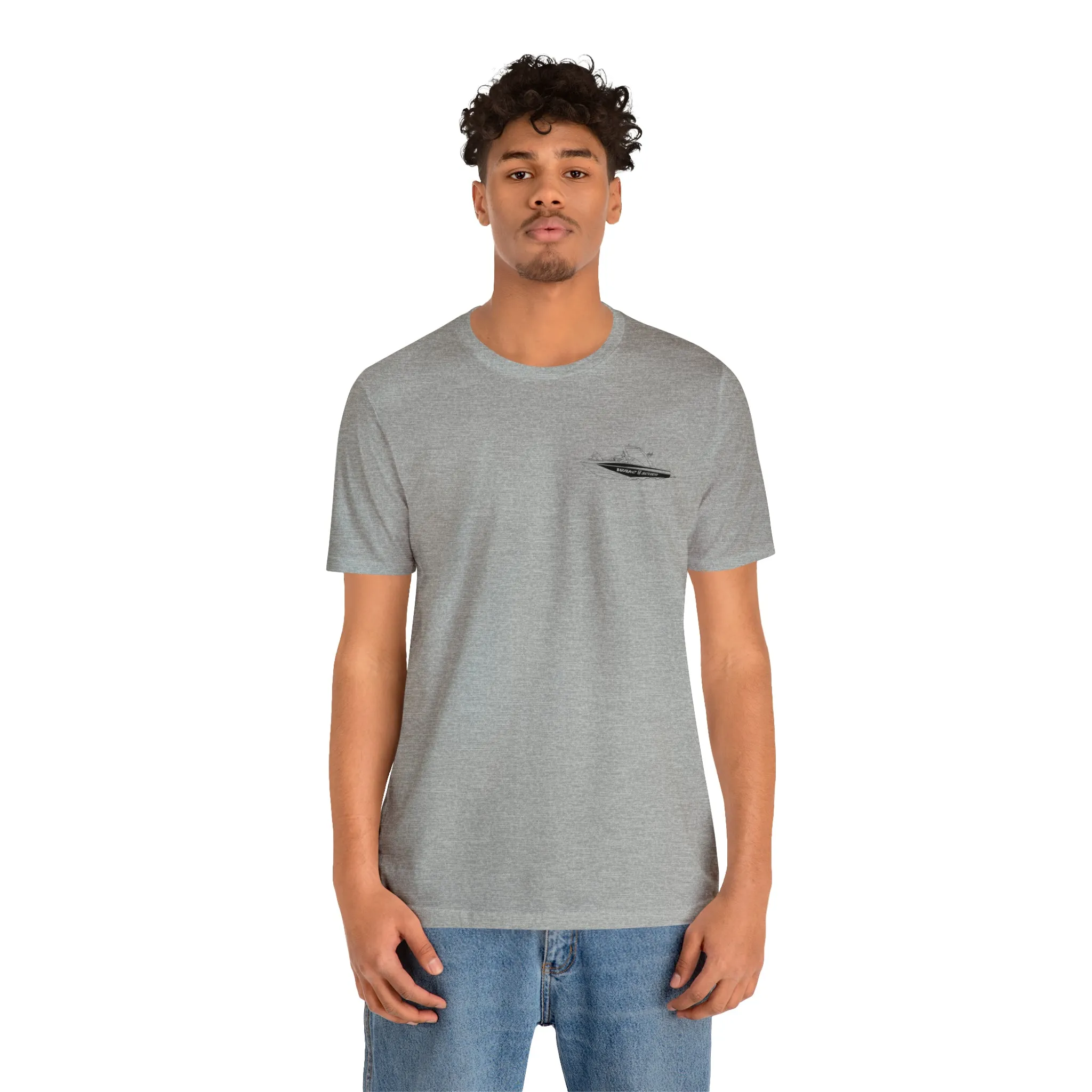 Okauchee Lake, Malibu Wakesetter - Unisex Lightweight Short Sleeve Tee