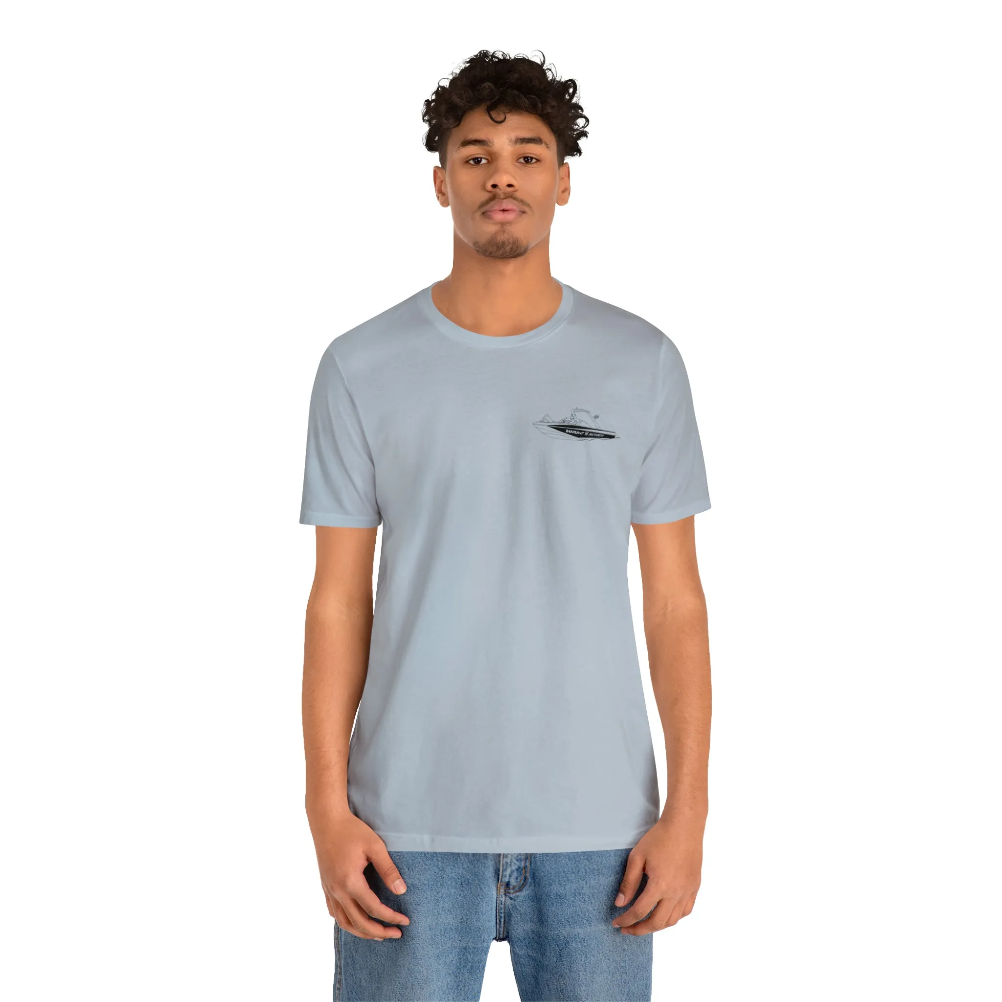 Okauchee Lake, Malibu Wakesetter - Unisex Lightweight Short Sleeve Tee