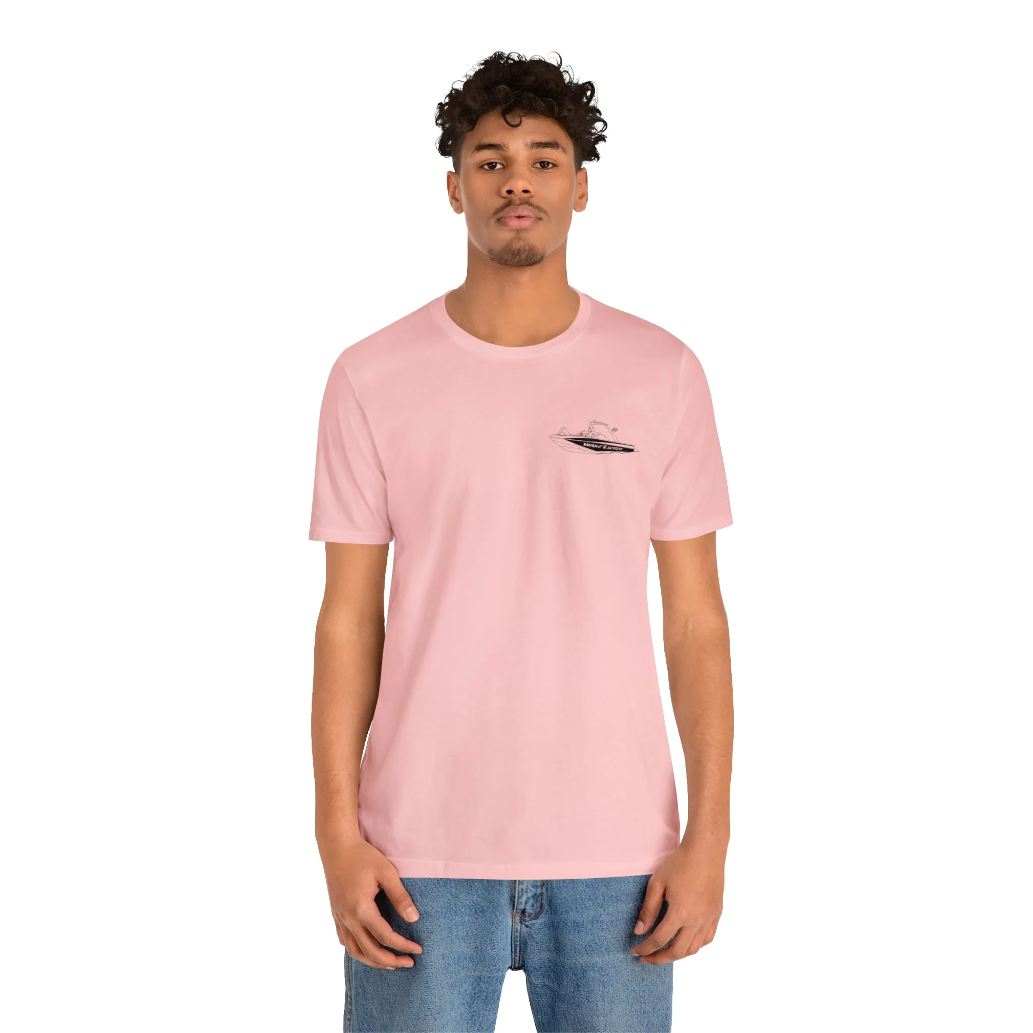 Okauchee Lake, Malibu Wakesetter - Unisex Lightweight Short Sleeve Tee