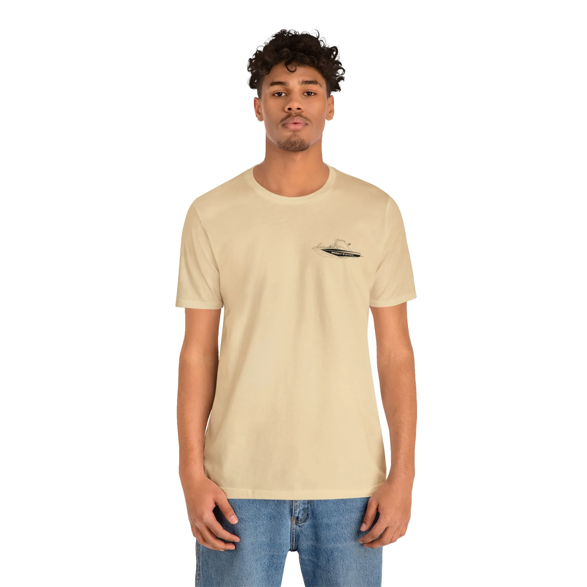 Okauchee Lake, Malibu Wakesetter - Unisex Lightweight Short Sleeve Tee