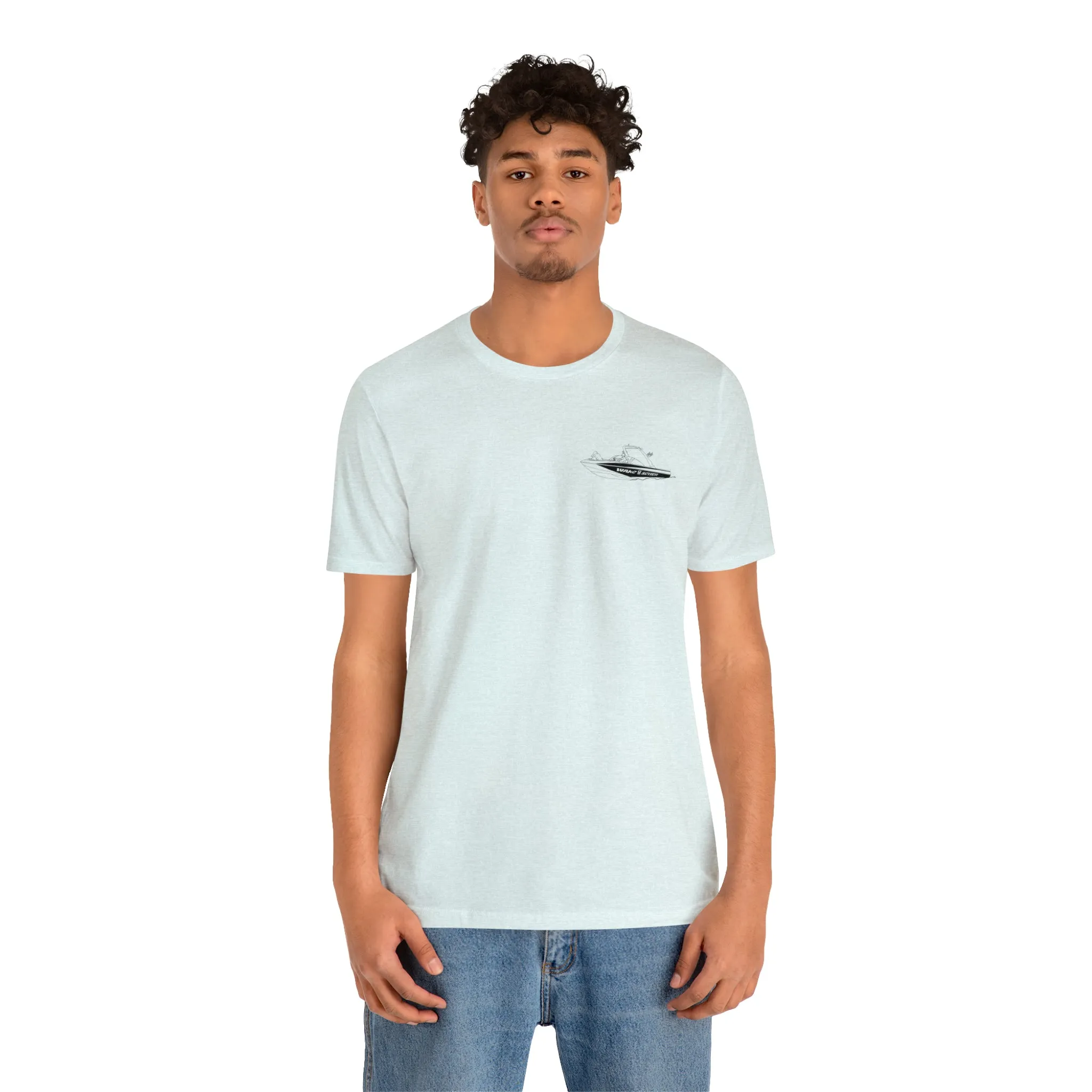 Okauchee Lake, Malibu Wakesetter - Unisex Lightweight Short Sleeve Tee