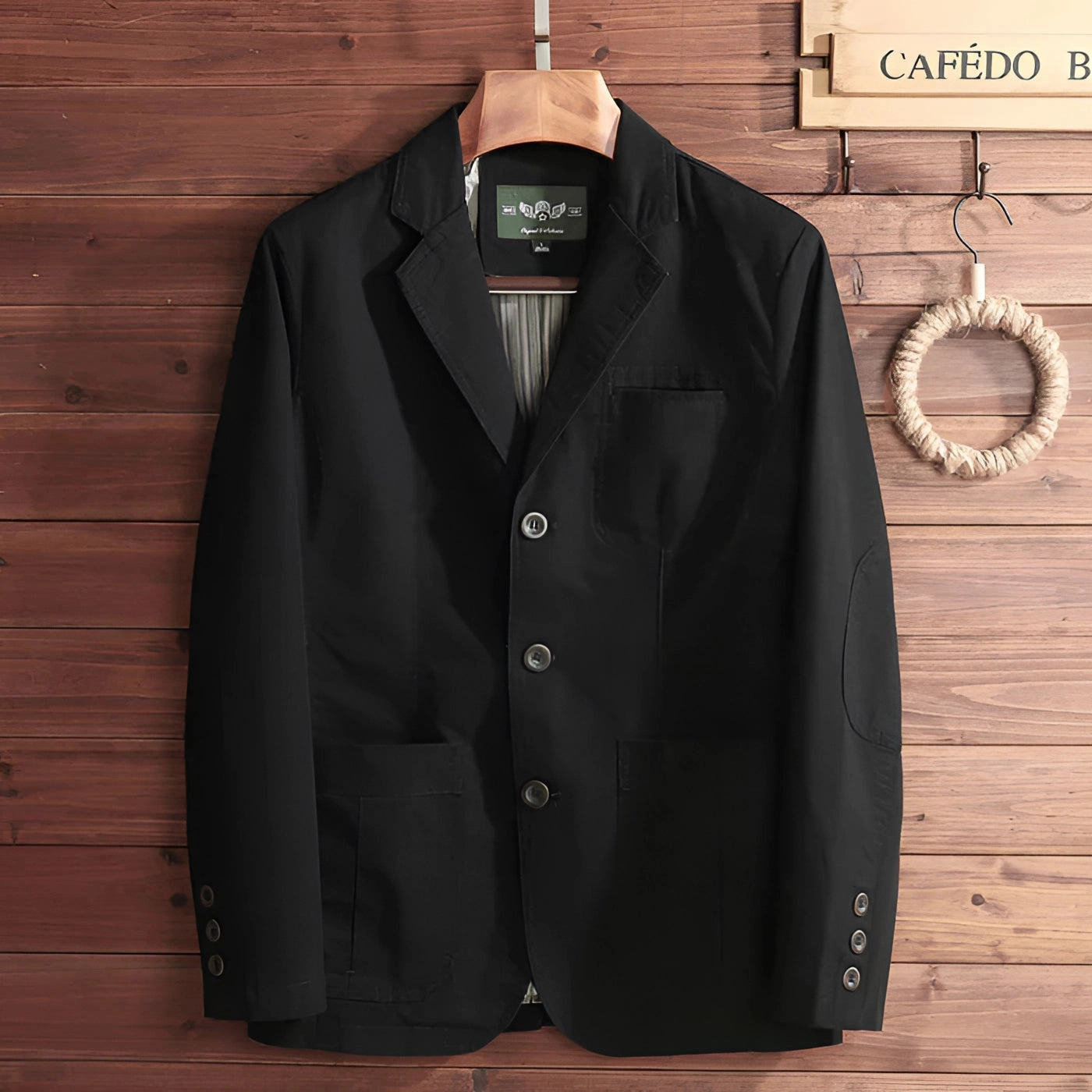 Olive Green Men's Casual Blazer - Lightweight Spring Jacket