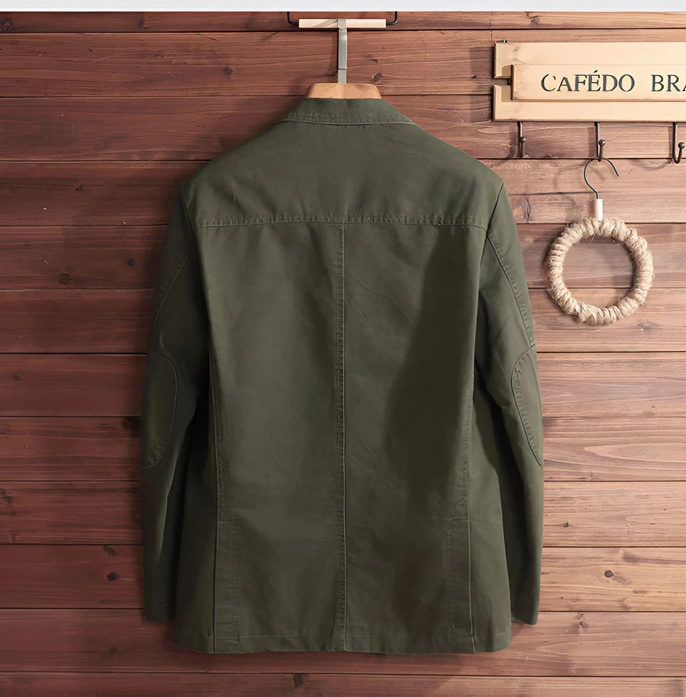 Olive Green Men's Casual Blazer - Lightweight Spring Jacket