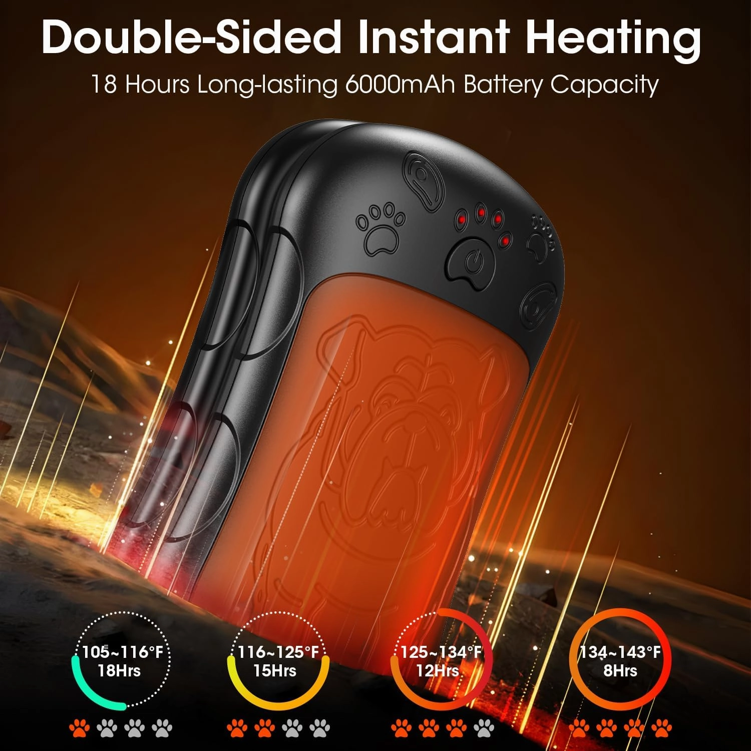 OLV Hand Warmers Rechargeable 2 Pack Strong Magnetic 18Hrs Longer Heating Portable Pocket-Sized Hand Warmer 6000mAh USB Hot Heater Birthday Gifts for Men Women Camping,Golf,Hunting,Travel Essentials