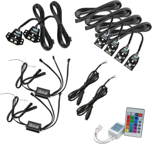 ORACLE LIGHTING ColorSHIFT RGB W DRL Headlight Kit | 2015-2021 Dodge Charger Upgrade, 6 DRLs with Simple Controller, Part # 1443-504
