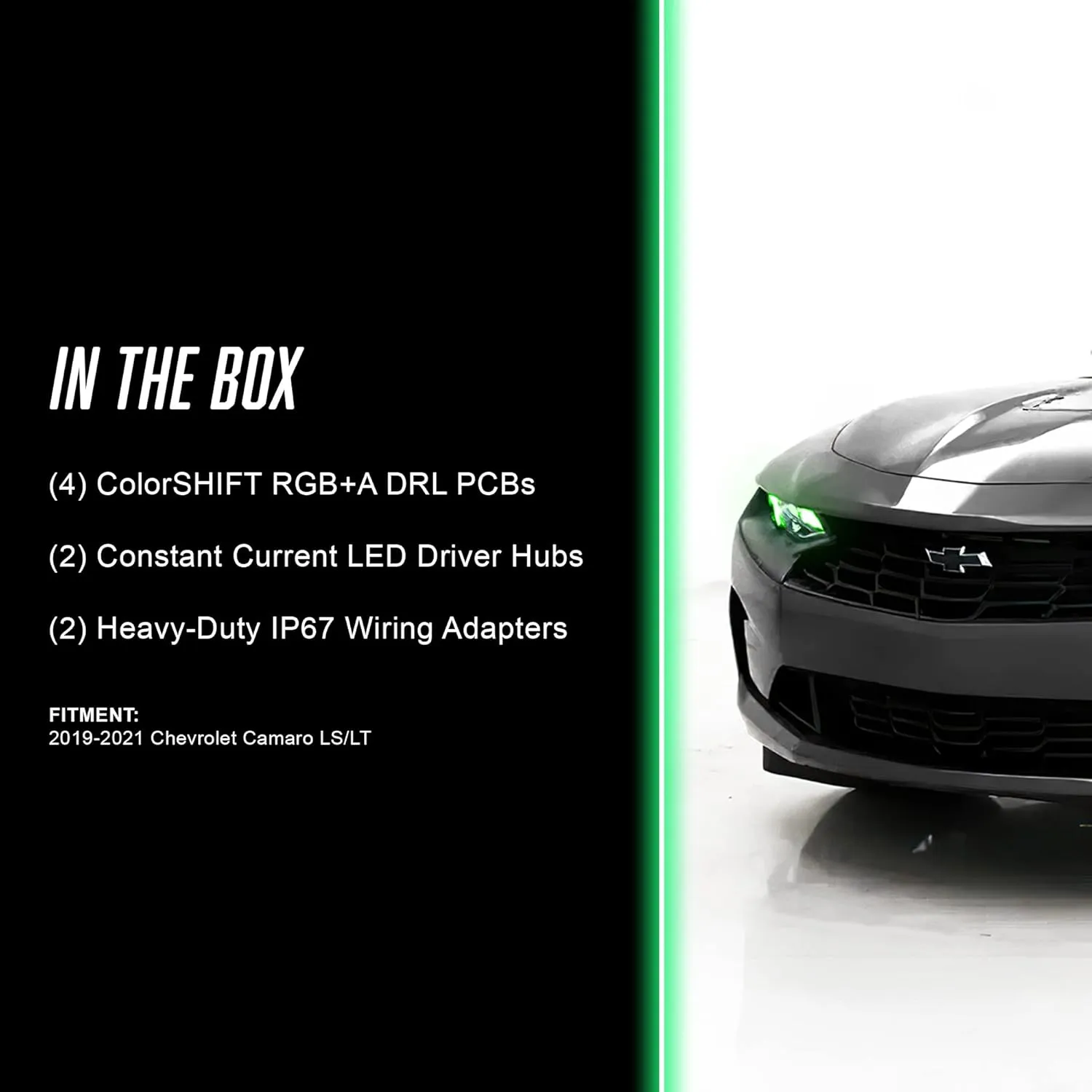 ORACLE Lighting Compatible with 2019-2023 Chevrolet Camaro LS/LT ColorSHIFT® RGB A Headlight DRL Upgrade Kit