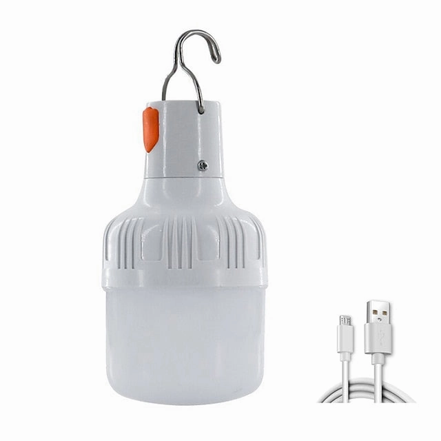 Outdoor USB Rechargeable LED Lamp Bulbs 60W Emergency Light Hook Up Camping Fishing Portable Lantern Night Lights