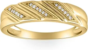 P3 POMPEII3 Pompeii 1/5ct Mens Diamond Ring 10K Yellow Gold