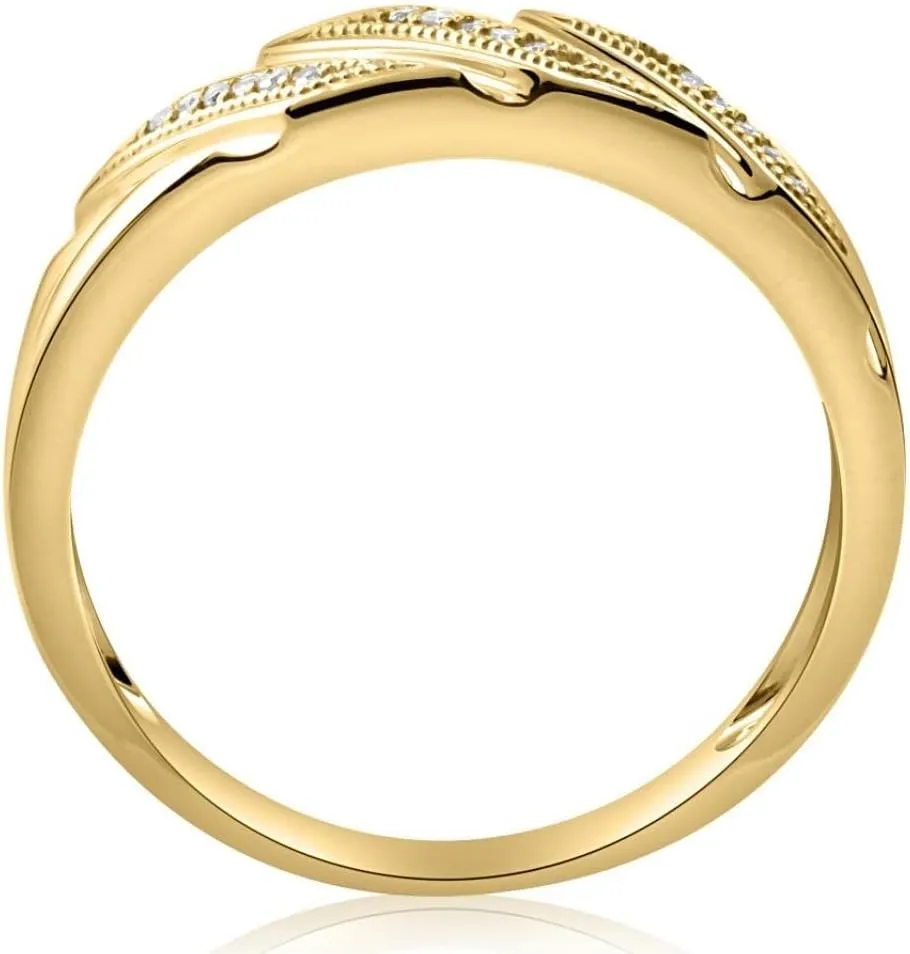 P3 POMPEII3 Pompeii 1/5ct Mens Diamond Ring 10K Yellow Gold