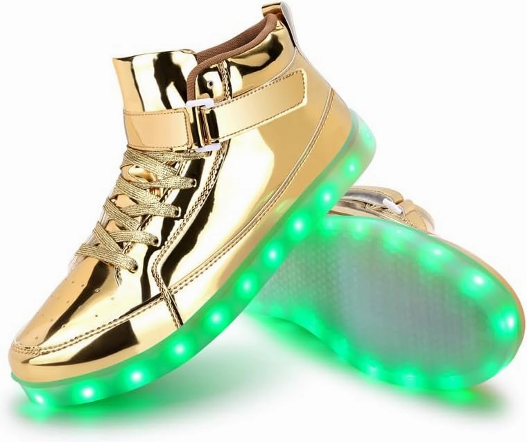 Padgene Women's Men's LED Lights Up Shoes Unisex Luminous Flashing Trainers USB Charging Lace Up Couples Dancing Shoes