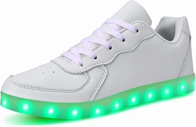 Padgene Women's Men's LED Lights Up Shoes Unisex Luminous Flashing Trainers USB Charging Lace Up Couples Dancing Shoes