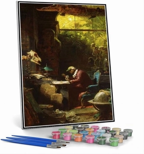 Paint by Numbers Kits for Adults and Kids Scholar of Natural Sciences Painting by Carl Spitzweg Arts Craft for Home Wall Decor