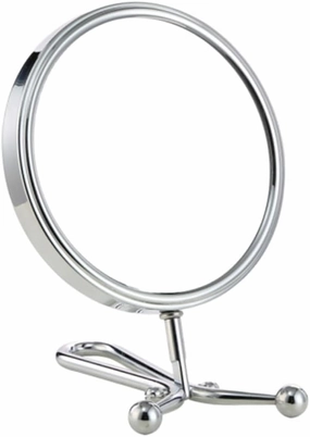 PartyKindom Mini Makeup Mirror Portable Foldable Desktop Mirror for Women Double Sided Magnifying Cosmetic Hand Mirror Durable Frame for Quick Touch Ups for Travel and Daily