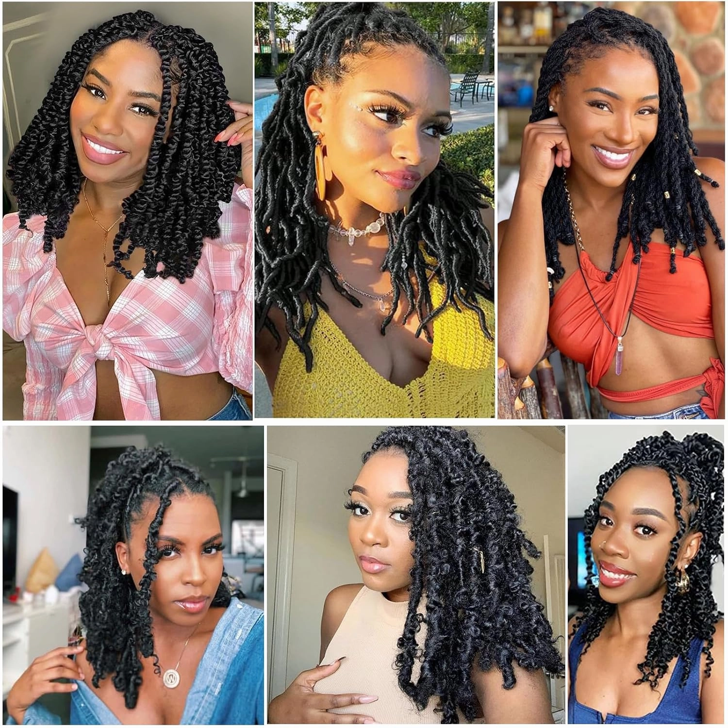 Passion Twist Hair 14 Inch 7 Packs Water Wave Crochet Hair 2# Color Wrap Braiding Hair For Passion Twist Crochet Hair/Butterfly Locs/Spring Twist Crochet Braids Boho Hair Extension (14 Inch,2#)
