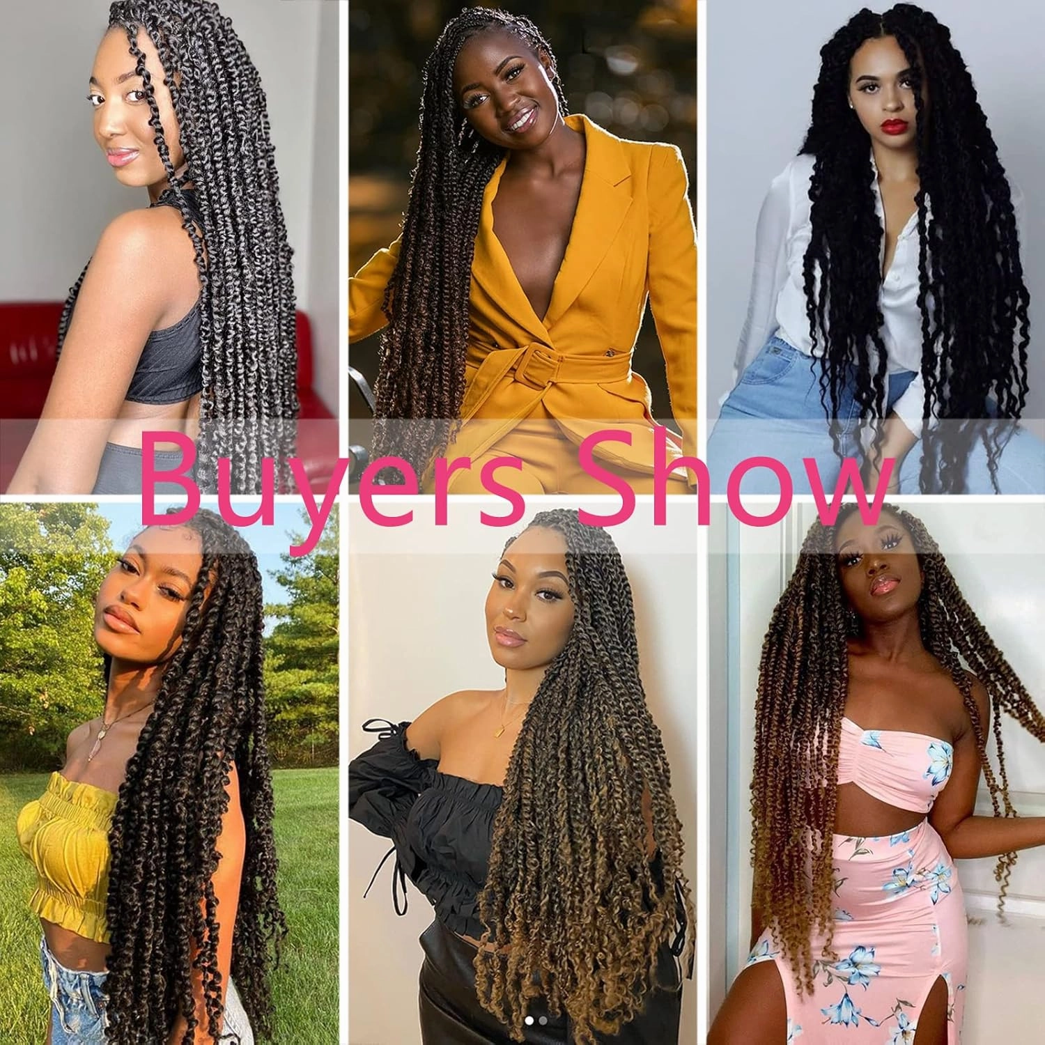 Passion Twist Hair 24 Inch 8 Packs Passion Twist Crochet Hair For Women Passion Twists Braiding Hair Long Bohemian Spring Twist Hair Crochet Braids Synthetic Hair Extension (24 Inch, 2#)