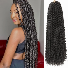 Passion Twist Hair 24 Inch 8 Packs Passion Twist Crochet Hair For Women Passion Twists Braiding Hair Long Bohemian Spring Twist Hair Crochet Braids Synthetic Hair Extension (24 Inch, 2#)