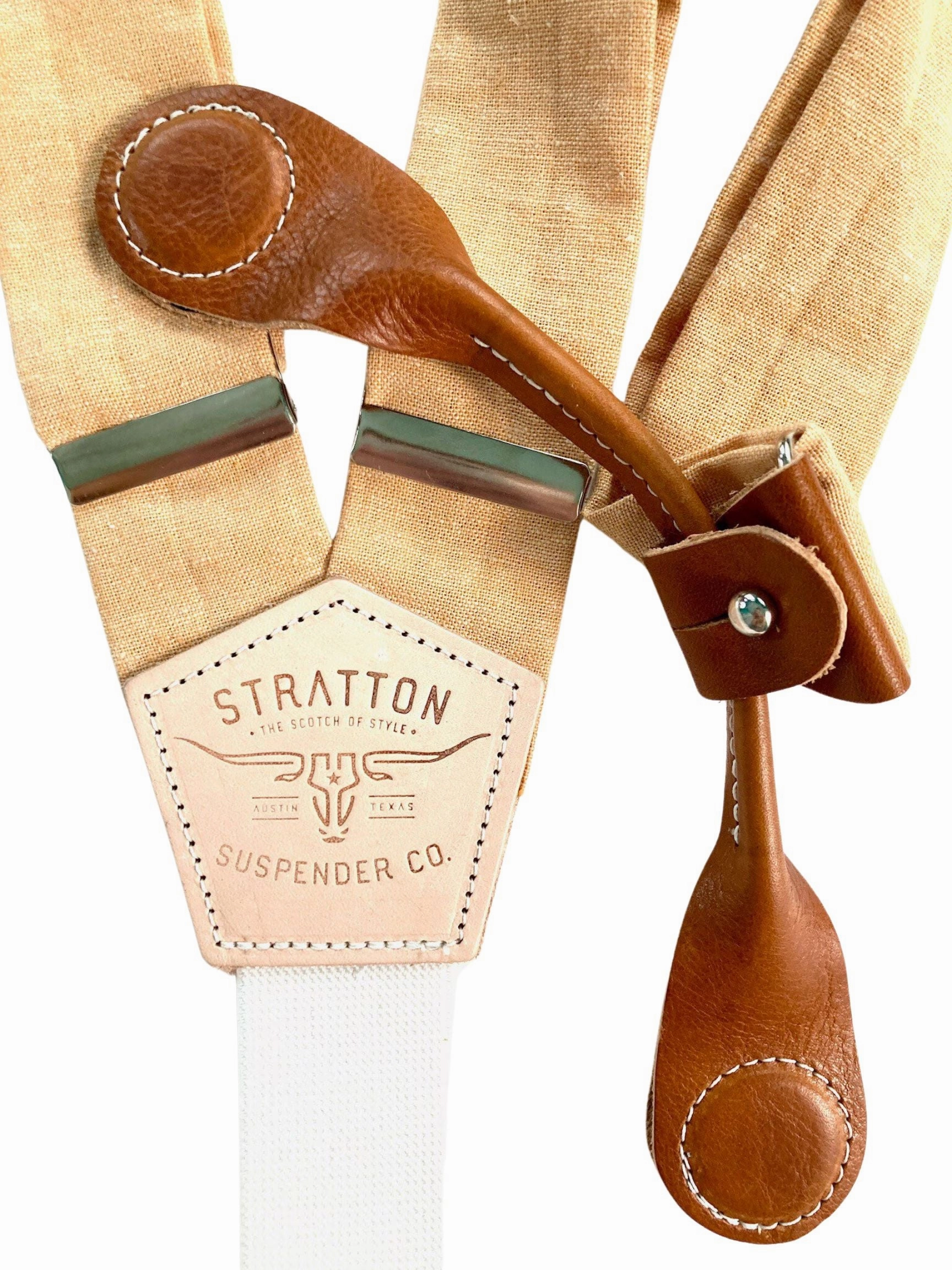Pastel Orange Magnetic Clasp Suspenders – Heritage American Wedding Menswear | Best Alternative to Clip-Ons