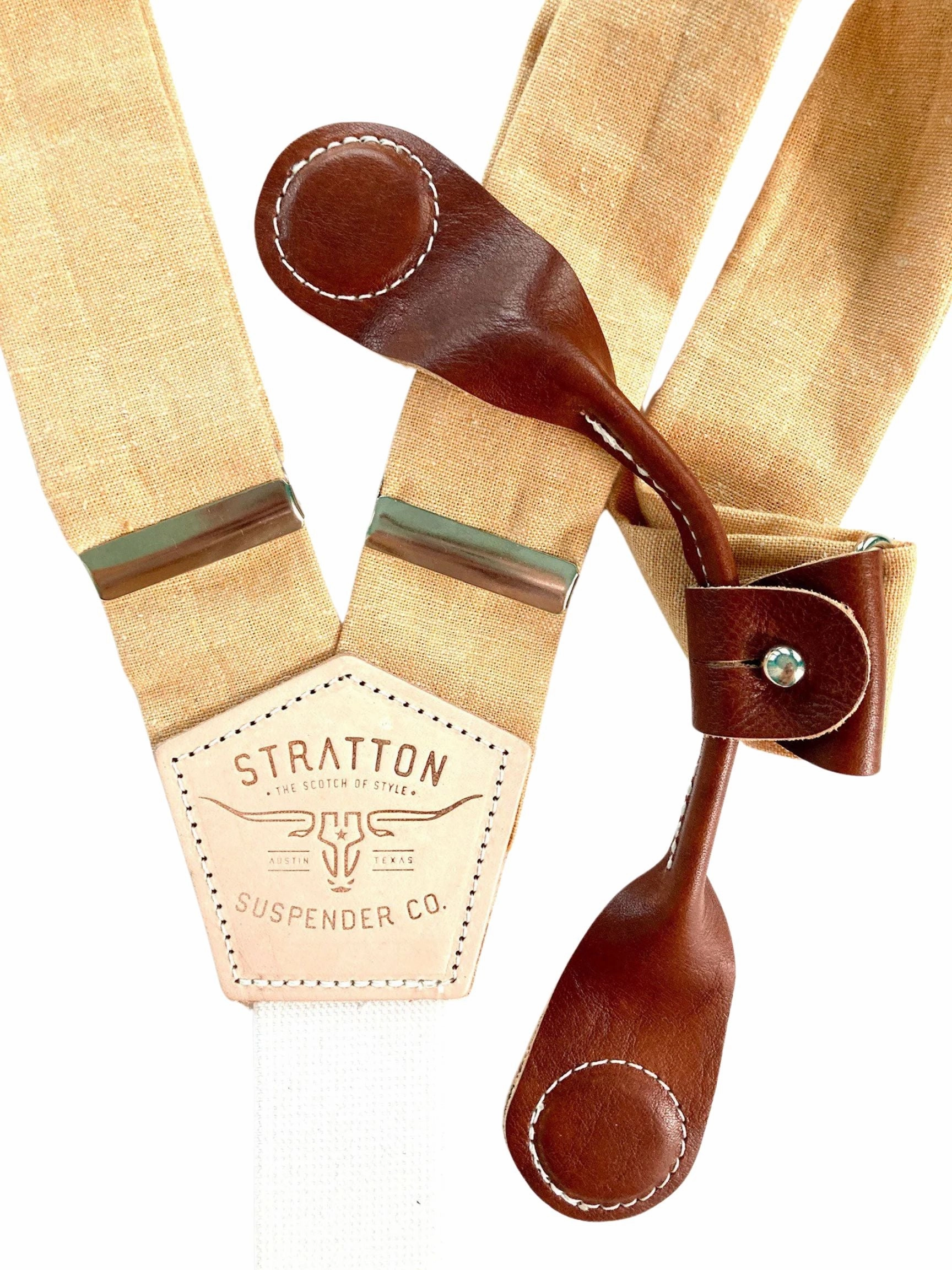 Pastel Orange Magnetic Clasp Suspenders – Heritage American Wedding Menswear | Best Alternative to Clip-Ons