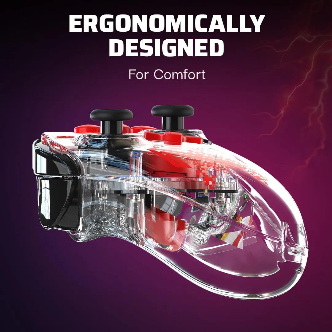 PDP REALMz Wireless Nintendo Switch Pro Controller, Rechargeable LED, Licensed for Nintendo Switch|Lite|OLED: Sonic Shadow Space Colony ARK (with Full Motion Controls)