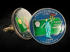 Pennsylvania Quarter<br>Coin Cufflink