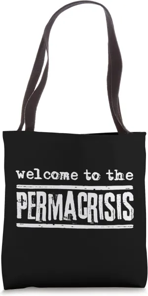 Permacrisis - Word of the Year. Vintage, Grunge Tote Bag