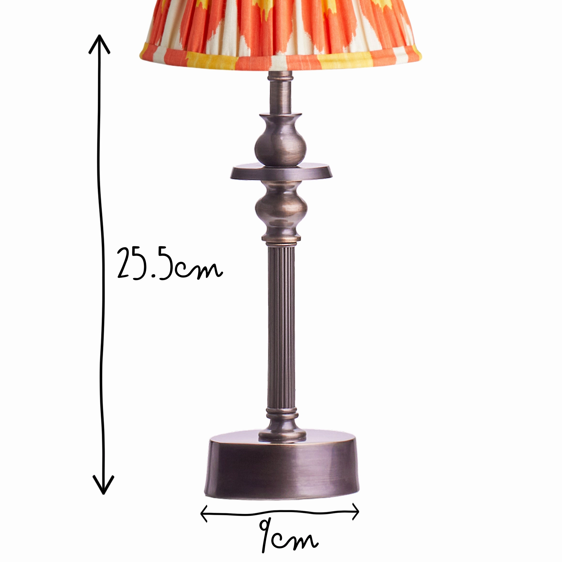 Phileas rechargeable table lamp finished in antique bronze