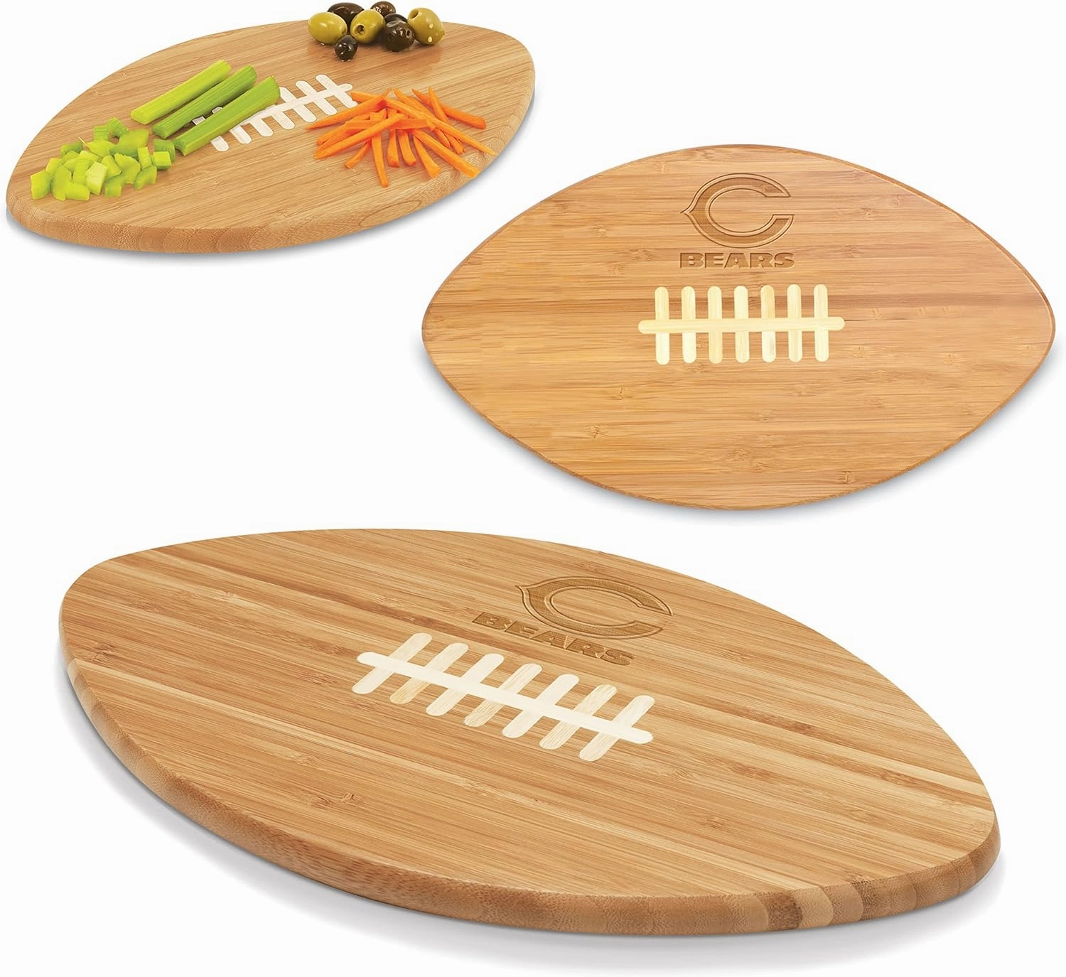 PICNIC TIME NFL Touchdown! Football Cheese Board, Novelty Charcuterie Board, Serving Platter, Cheese Boards Charcuterie Boards, Wood Cutting Board, (Bamboo)