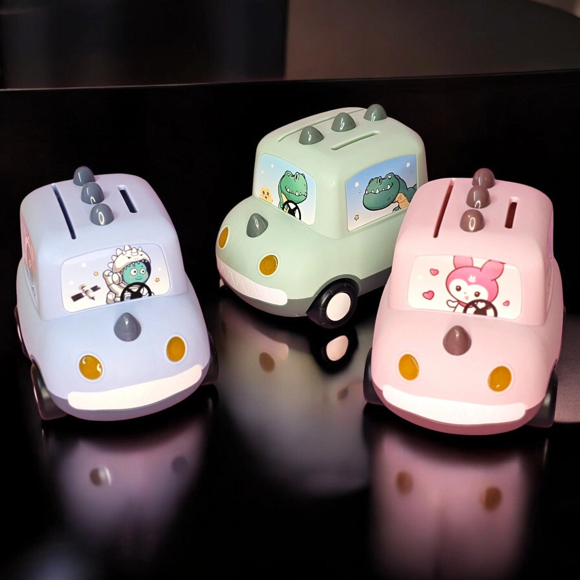 Plastic Money Box - Car shaped Piggy Bank with Password Lock