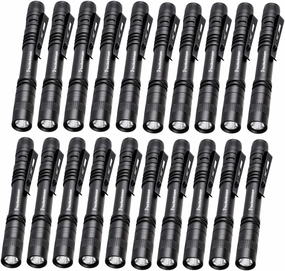 Pocketman 20 Pcs Mini LED Flashlight Penlight Pocket-Size Tactical Torch with Clip (20pcs-13.3cm)