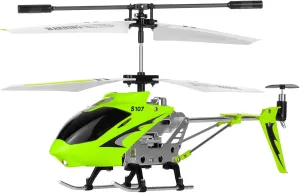 POCO DIVO S107G Phantom 3CH Infrared RC Helicopter Mini Flight S107 Gyro with Light, Green