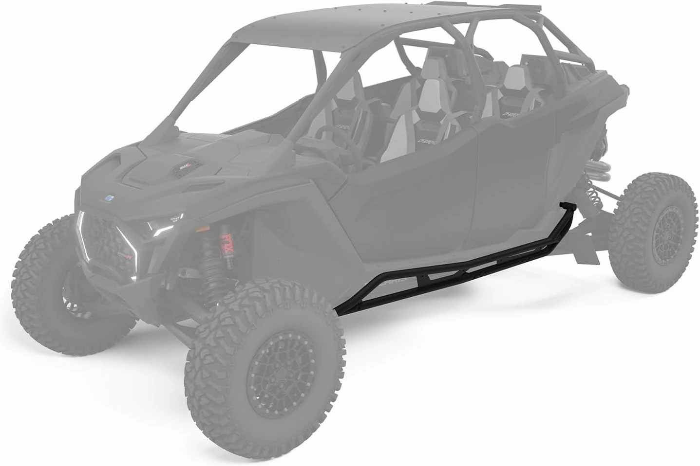 Polaris HD Extreme Kick-Out Rock Sliders, for RZR 4-Seat Pro R, Pro S and Turbo R Models, Black, Steel, Set of 2 - Part 2890397-458