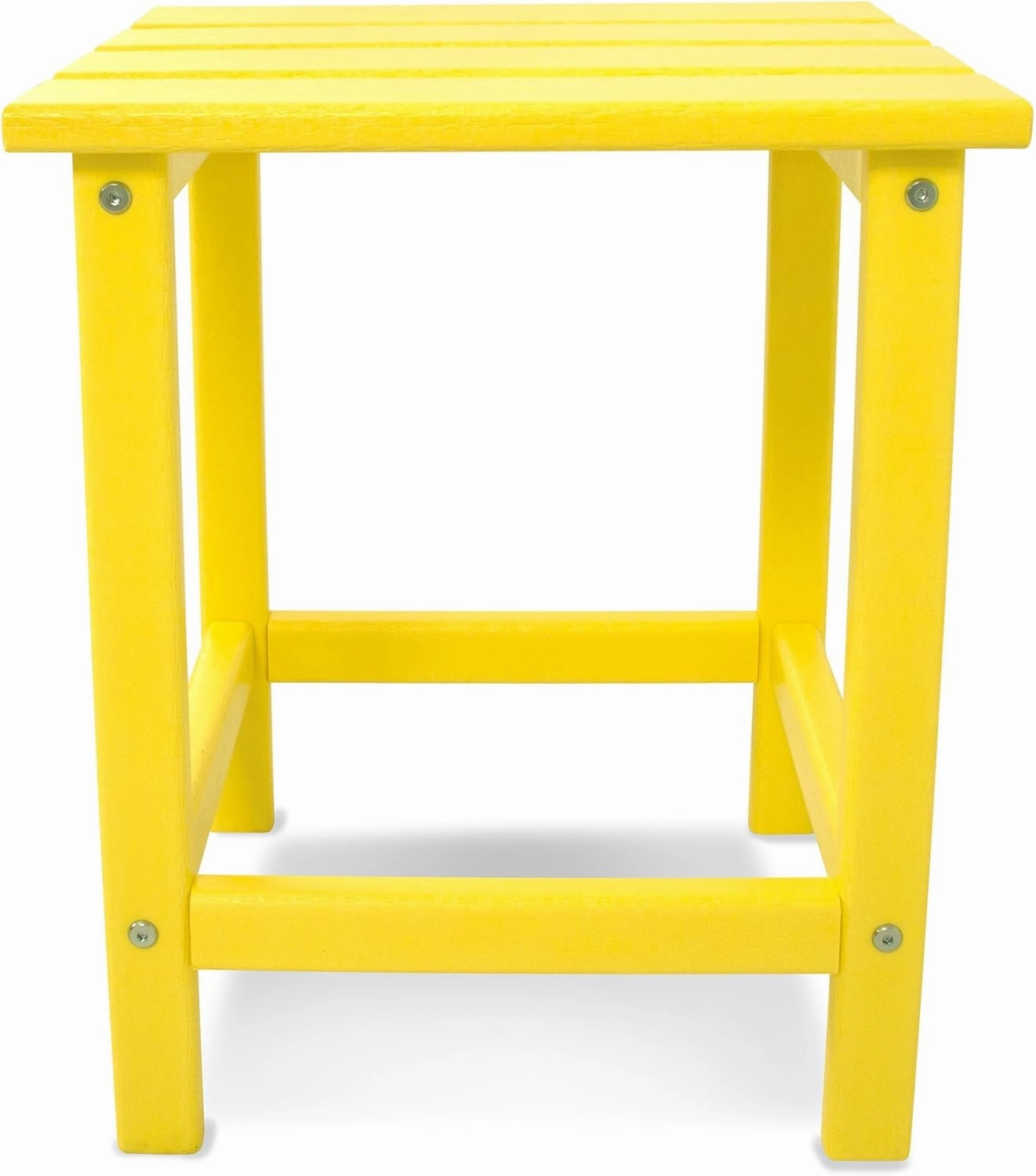POLYWOOD ECT18LE Long Island 18" Side Table, Lemon